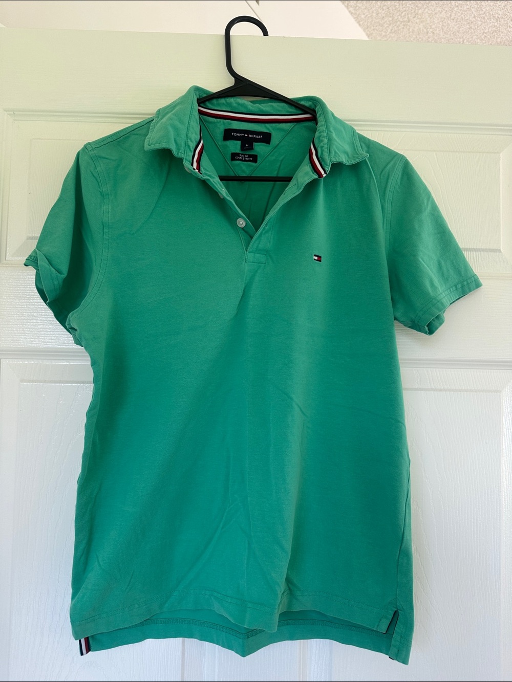 Tommy Hilfiger Men’s Emerald Green Polo with Contrast Trim